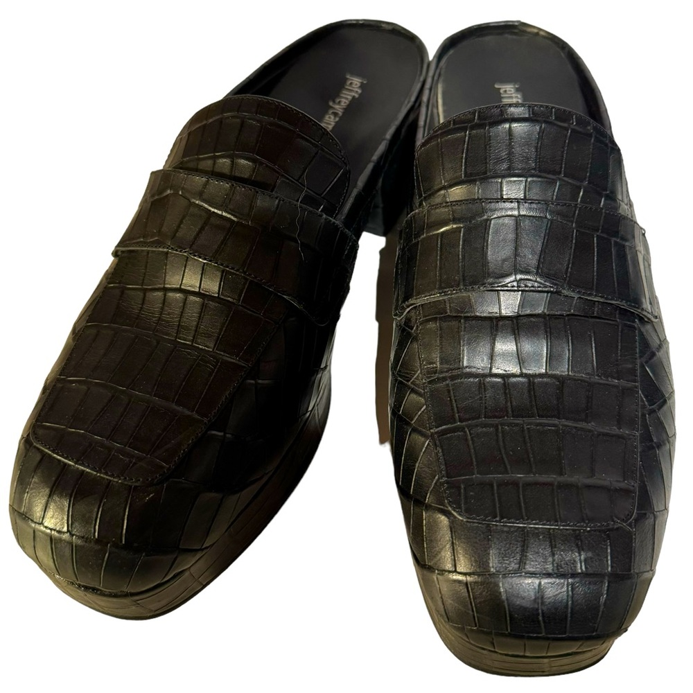JEFFREY CAMPBELL PLATFORM CROCODILE SLIP ON LOAFERS 9.5